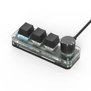 Mini Teclado Mecánico Personalizado <span class=keywords><strong>de</strong></span> 3 Teclas con Cable, Perilla Macro, Tecla <span class=keywords><strong>de</strong></span> Atajo para Copiar y Pegar, Ideal para E-sports, Intercambiable en Caliente - Product Image 2