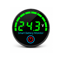 Indicateur de tension/courant LED circulaire DC 7-55V, moniteur de niveau, testeur de charge de batterie, batterie au lithium-acide