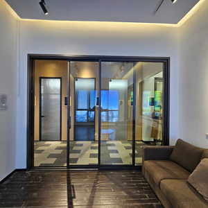 Portes coulissantes horizontales en alliage d'aluminium, écran en acier inoxydable, isolation thermique, design moderne, Energy Star, salle de bain, cuisine - Product Image 6