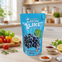 Sachets en plastique personnalisés pour boissons liquides avec paille, pour machine de remplissage de jus en aluminium, pochettes verticales à bec verseur