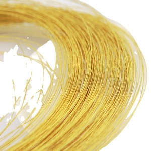 Alambre de cobre trenzado chapado en oro de 14K, color 18K que conserva el brillo, para la fabricación de pendientes, joyería, manualidades DIY. - Product Image 5