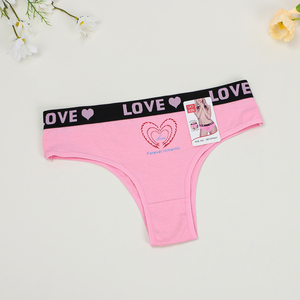 Culotte brésilienne en coton UOKIN pour <span class=keywords><strong>femme</strong></span>, taille basse, imprimé floral, <span class=keywords><strong>sous</strong></span>-vêtement sexy en coton cardé - Product Image 4