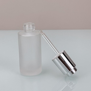 Luxury 30ml Glass Hair Face Eye Skincare Cosmetic Serum Essential Oil <b>Dropper</b> <b>Bottle</b> Set With Twist Push Pump Button - Product Image 4