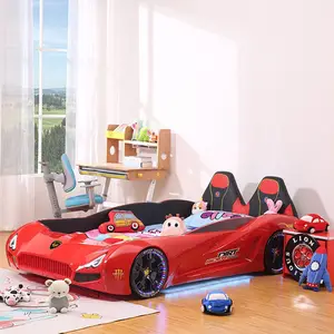 Xijiayi الأثاث T3 عالية الخلفي شامل الأطفال سرير على شكل سيارة الاطفال سباق السرير صبي الرياضية سيارة الكرتون السرير الصانع