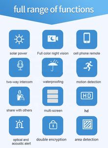 12mpデュアルソーラーパネルCctvカメラ4g LTE 3レンズPTZパノラマWifi防犯カメラ2ウェイオーディオアラートモーショントラッキング - Product Image 6