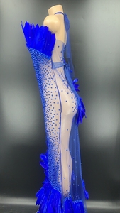 Novance Y1867-F Stocks De Vêtements En Gros <span class=keywords><strong>Robe</strong></span> De Mariage Maille Perles Strass Plume <span class=keywords><strong>Robe</strong></span> De Soirée Élégant Robes De mariée - Product Image 5