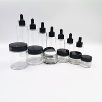 Flacon compte-gouttes en verre noir flacon 5ml à 100ml huile essentielle emballage vide