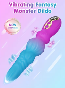 Dildo - Dildo - Dildo Monstre Vibrant Fantaisie - Vibrateur en Silicone avec Affichage LED pour Point G, 9 Vibrations Puissantes, Stimulation Clitoridienne - Product Image 5