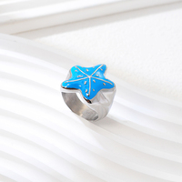 Neuer Trendiger Ring Punk Vergoldet Wasserdicht Edelstahl Breite Version Damenring