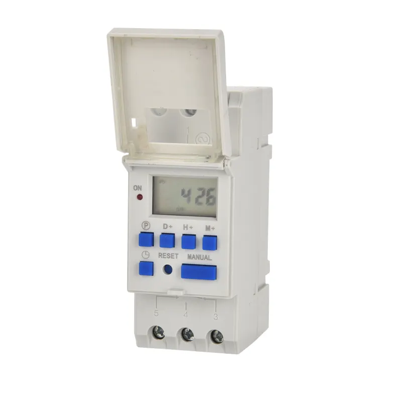 Su guida Din Scala Timer Illuminazione Interruttore timer relè 220VAC 16A utilizzato per illuminazione del corridoio Meccanico timer Din rail