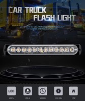 Barre lumineuse de signalisation d'urgence DXZ I-BS-C-12LED 12LED 36W 12V-24V pour voitures, camions, SUV, VTT - Rétrofit/Amélioration, montage en surface