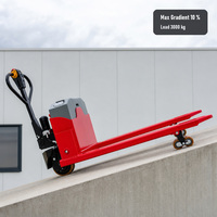 Transpalette électrique 3 tonnes avec batterie au plomb-acide et roues en PU pour la manutention en entrepôt et atelier