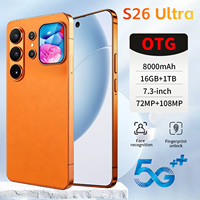 S26 Ultra Versi Global 2026 Ponsel Pintar Android 5G OTG 16GB 1TB Layar 7.3 Inci Baterai 8000mAh Prosesor Decacore Dual SIM LTE CDMA