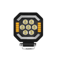 Lampe de travail COMBO haute puissance 35W, robuste, avec clignotants d'avertissement R65 pour camion, boîtier en aluminium