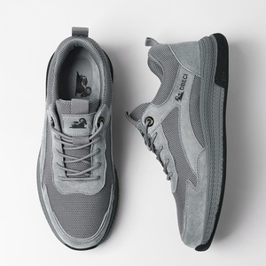 أحذية رياضية جلدية صيفية مسامية للرجال، بنعل مطاطي ممتص للصدمات، أحذية لوح عصرية متعددة الاستخدامات - Product Image 4