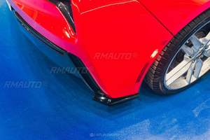 <b>For</b> Chevrolet Corvette C7 2014-2019 <b>Car</b> Rear Bumper Corner Side <b>Diffusers</b> Splitter Spoiler Glossy Black Carbon Fiber Look 2 Pcs - Product Image 2