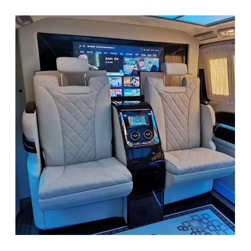 Custom Leather Interior Conversion Van Partition Tv Manufacturers Luxury Car Partition Wall For Vito / Vclass