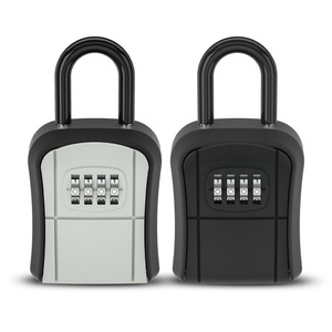 CH-807L <b>Key</b> Box <b>Lock</b> Resettable Zinc Alloy Powder Coated Black And Gray For Construction Sites Guesthouses - Product Image 1