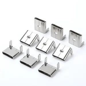 304 Stainless steel L type buckles 1/2 inch metal banding buckle for banding strapping belt buckles