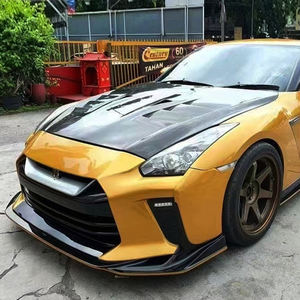 Kit de carrocería de fibra de carbono GTR35 Top Secret para <span class=keywords><strong>Nissan</strong></span> GTR 35, kit de carrocería con parachoques trasero delantero, falda lateral, capó, alerón - Product Image 4