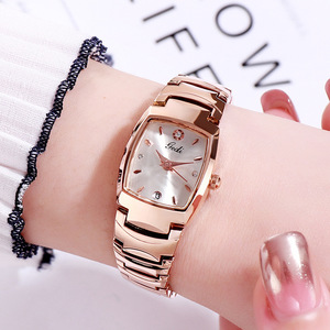 Reloj de pulsera ligero para mujer, nuevo y moderno, con incrustaciones de diamantes, compacto, con correa de acero. - Product Image 1