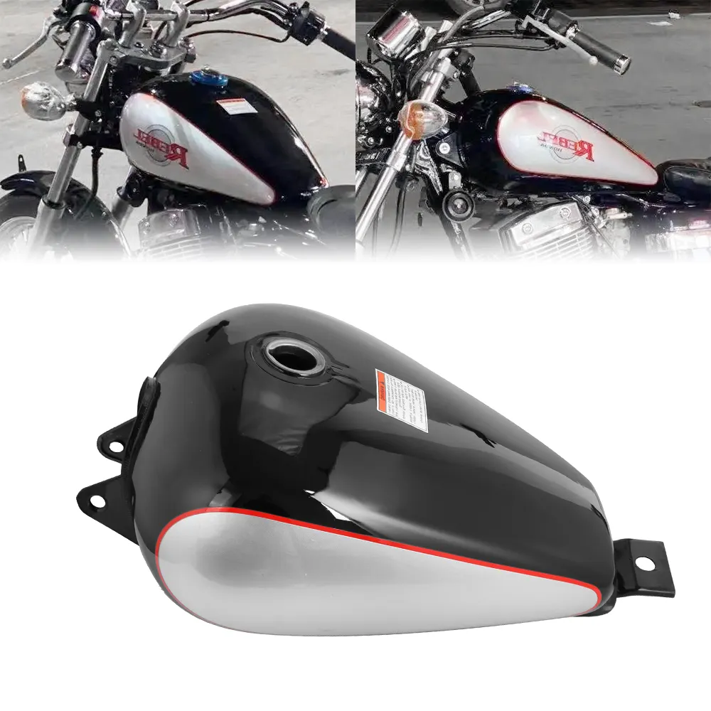 ถังน้ำมันเชื้อเพลิงรถจักรยานยนต์3.4แกลลอนสำหรับ Honda Rebel 250 CMX250 CMX250C CMX 250 1985-2016 1999 2001 2002 2003 2014 2015