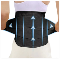 Ceinture de soutien lombaire respirante HKJD avec logo personnalisé, double sangle de traction et baleines rigides pour sciatique et hernie discale