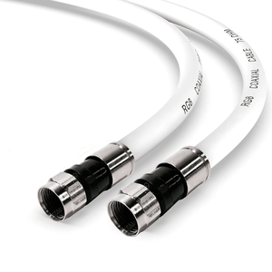 Câble <span class=keywords><strong>coaxial</strong></span> RG6 avec connecteur F mâle plaqué or Adaptateur AV en nylon tressé pour antenne TV Type coudé - Product Image 6