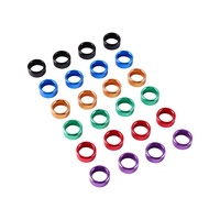 Blanko 8/10mm Vogel-Aluminiumring Lasergravierter Fußring für Tauben Papageien Flugtraining Aluminium-Taubenbeinring