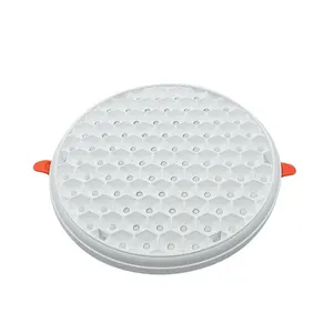 Estilo caliente OEM 9W 12W Suspensión de nido de abeja ultrafino sin marco empotrado downlight 5cct panel de luz LED redondo con caja de conexiones