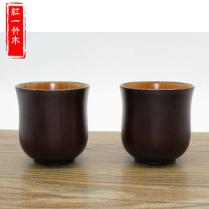 Japanese Style Jujube Wood Cup 7.5x8.2cm Durable <b>Lacquerware</b> For Business Gift - Product Image 5