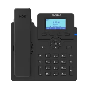 DINSTAR C60U商务IP电话，带背光的132x64像素图形液晶显示器，支持POE