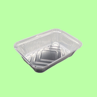 Conteneur rectangulaire en aluminium pour barbecue, vaisselle en aluminium et plaque de barbecue en métal, boîte à lunch jetable
