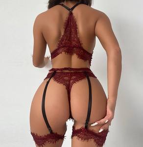 日本Xxx免费热辣内衣套装吊袜带女式性感内衣加大码女式套装 - Product Image 4