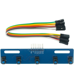 Module de capteur de suivi de ligne à 5 canaux Tcrt5000l infrarouge pour la robotique et les projets électroniques DIY - Product Image 1