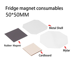 Tốt Nhất Bán 2Inch Vuông Tủ Lạnh Nam Châm Nhà Sản Xuất Máy 50*50Mm Nút Vuông Máy Làm Hướng Dẫn Sử Dụng Nam Châm Máy Làm - Product Image 5