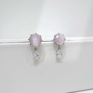 Boucles d'oreilles goutte d'eau en argent sterling 925 plaqué or 14 carats, bijoux fantaisie élégants d'été, style occidental coréen, zircon. - Product Image 2