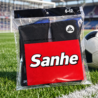 Chaussettes de sport en coton personnalisées avec logo brodé, lot de 2 paires, vente en gros
