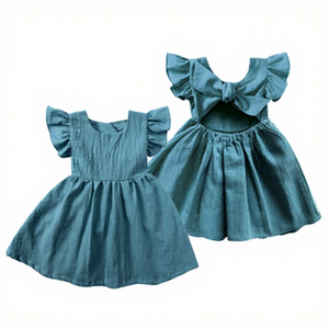 Vestido <span class=keywords><strong>de</strong></span> Verano <span class=keywords><strong>de</strong></span> Alta Calidad para Bebé Niña, Falda <span class=keywords><strong>de</strong></span> Princesa con Lazo <span class=keywords><strong>de</strong></span> Algodón y Lino, Ropa sin Mangas para Niñas - Product Image 5