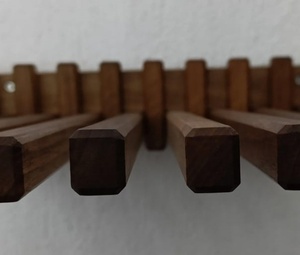 Séchoir mural en bois de hêtre massif : Organisateur de <span class=keywords><strong>linge</strong></span> pliable, porte-serviettes pliable, support en bois pour pantalons de cowboy - Product Image 6