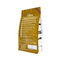 Sacs en plastique Doypack à fond plat avec fermeture éclair sur huit côtés, imprimés avec un logo personnalisé, pour aliments pour chats, 1,5 kg