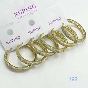 Xuping-pendientes de diamante chapado en oro de 18K para mujer, aretes, aros, moda diaria, fábrica, venta al por mayor, 1113 - Product Image 4