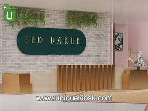 Joli <span class=keywords><strong>magasin</strong></span> <span class=keywords><strong>de</strong></span> vêtements design moderne au détail <span class=keywords><strong>magasin</strong></span> <span class=keywords><strong>de</strong></span> vêtements présentoir à chaussures étagère murale avec table <span class=keywords><strong>de</strong></span> présentation - Product Image 3