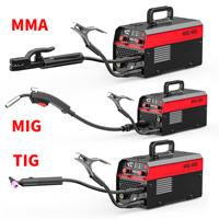 Soudeuse haute fréquence multi-processus MIG/MMA/Lift TIG 3-en-1, machine à souder 220V avec contrôle numérique LCD, soudeuse sans gaz à fil fourré