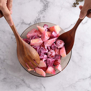 بالجملة أواني المطبخ الخشبية والأجهزة مجموعات مقبض طويل ملعقة ملعقة أواني الطبخ لمدة 5 مجموعة. - Product Image 2