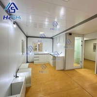Maison préfabriquée pliable prête à être expédiée, conteneur extensible de 20 pieds et 40 pieds, villa préfabriquée, cuisine, maison portable