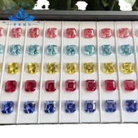 Pierre précieuse en vrac GRC, couleur rouge sang de pigeon, ronde, ovale, poire, cœur, rose Sukura, orange, bleu, alexandrite, jaune, saphir, rubis cultivé