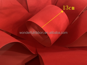 Maravilloso tamaño grande 30 ''rojo preatado lazo de boda decoración de fiesta cinta de boda gigante <span class=keywords><strong>para</strong></span> coche flocado grande 30 pulgadas arco de coche - Product Image 4