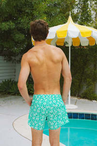 Costume da bagno da uomo a vita media, taglie forti, con stampa floreale estiva, traspirante, ad asciugatura rapida, ideale per piscina e vacanze - Product Image 2