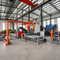 Machine de recyclage des pneus usagés pour le traitement des pneus de rebut avec ligne de broyage automatique, production de granulés de caoutchouc et séparation de l'acier